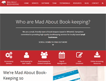 Tablet Screenshot of madaboutbookkeeping.co.uk
